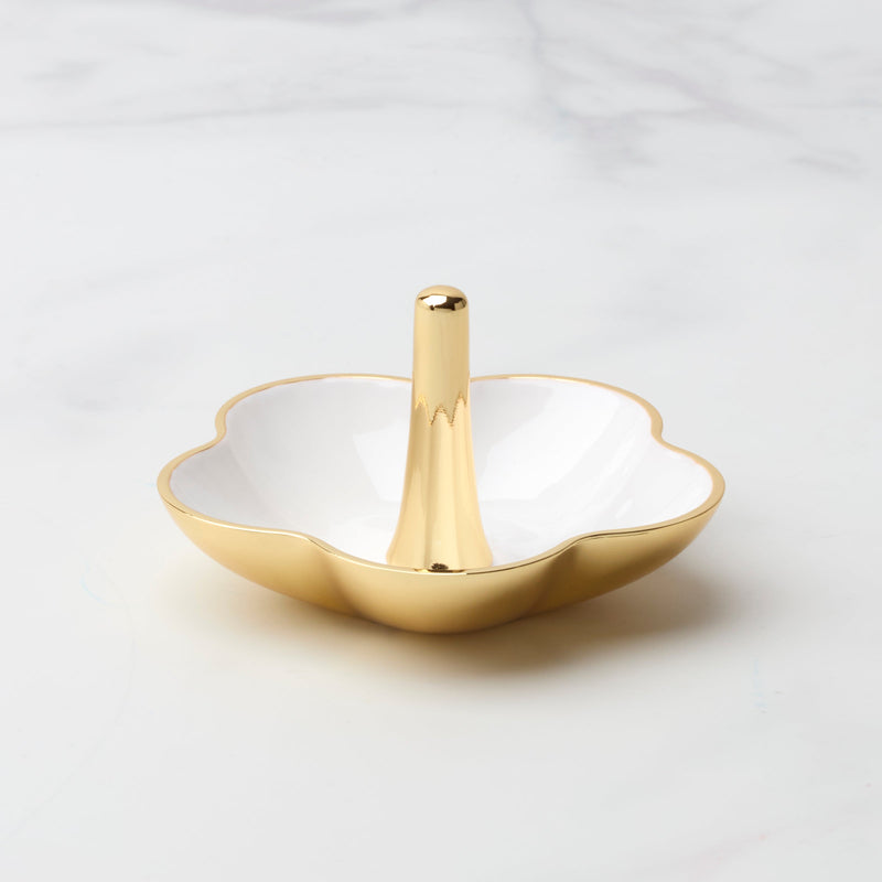 Make It Pop White Metal Ring Dish