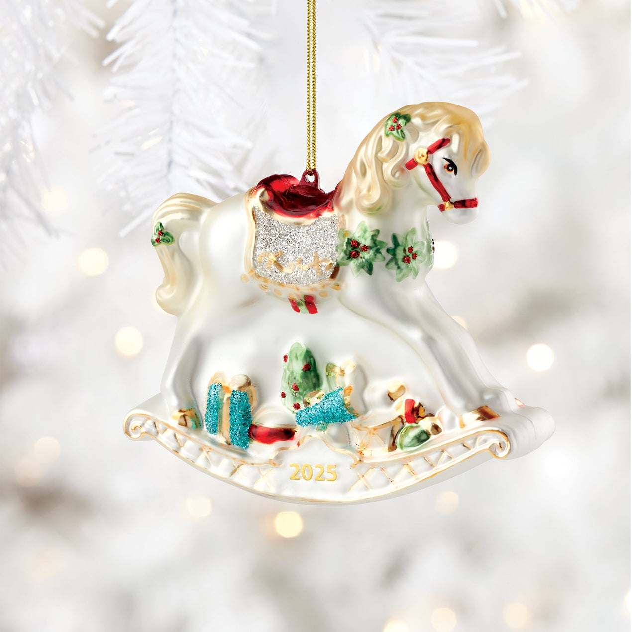 2025 Blown Glass Baby's 1st Rocking Horse Ornament