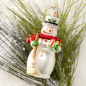 Blown Glass Snowman Ornament