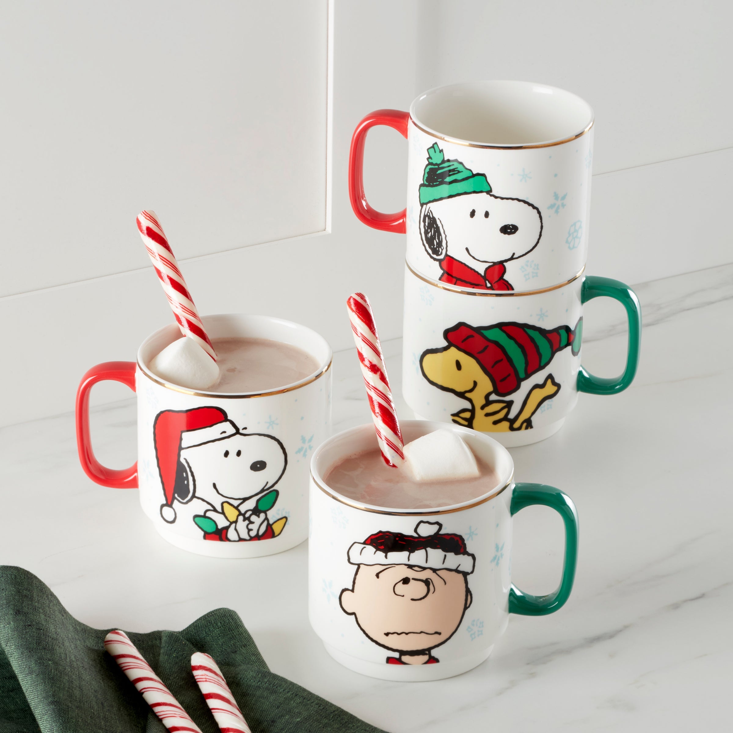 Snoopy Christmas Stacking Mugs, Set of 4 – Lenox Corporation