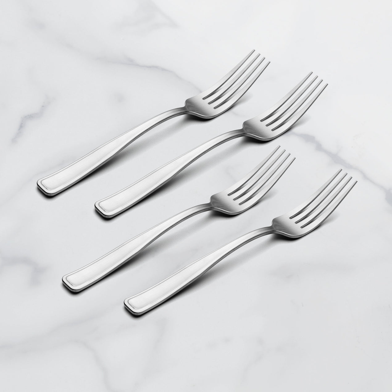 Reid Satin Dinner Forks, Set of 4