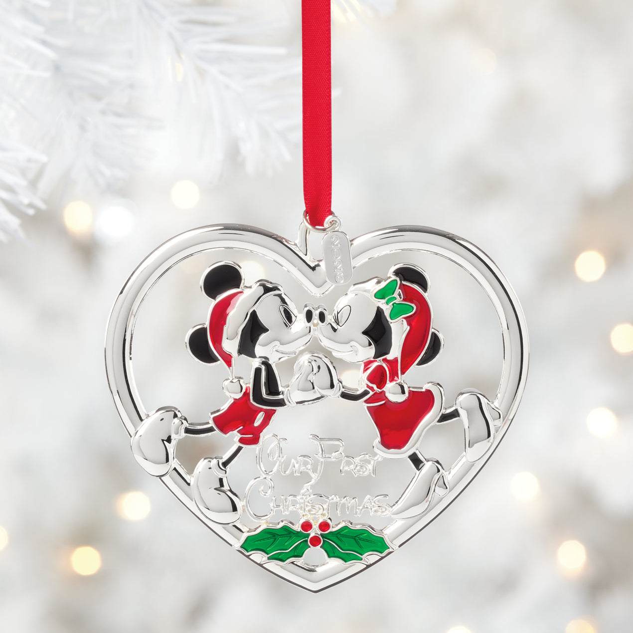 2026 Our 1st Christmas Mickey & Minnie Mouse Metal Ornament