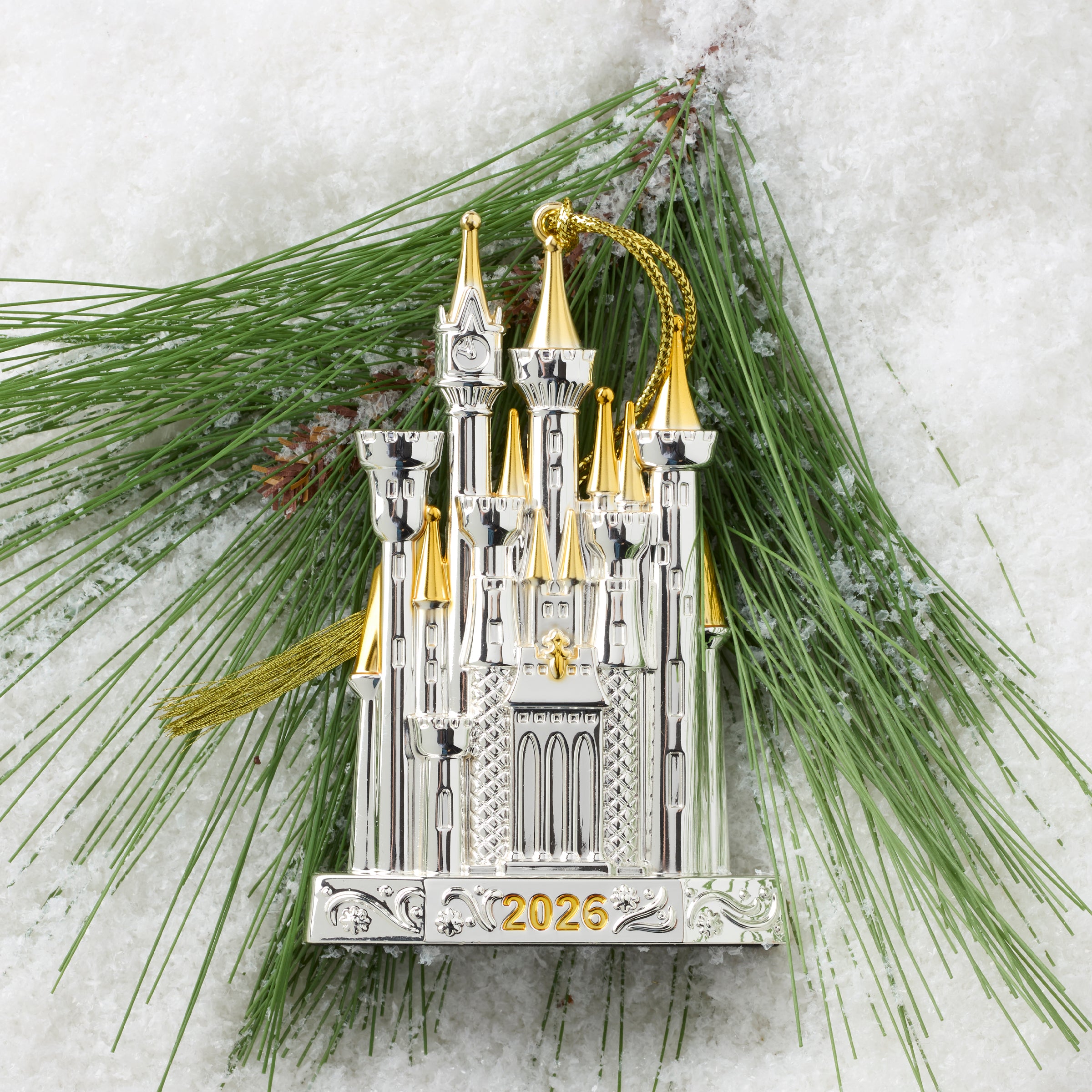 2026 Cinderella Castle Silverplate Ornament – Lenox Corporation