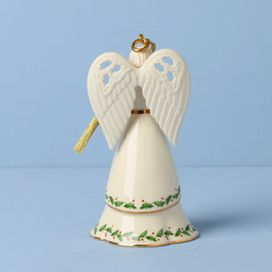Holiday Angel Bell with Mandolin Ornament