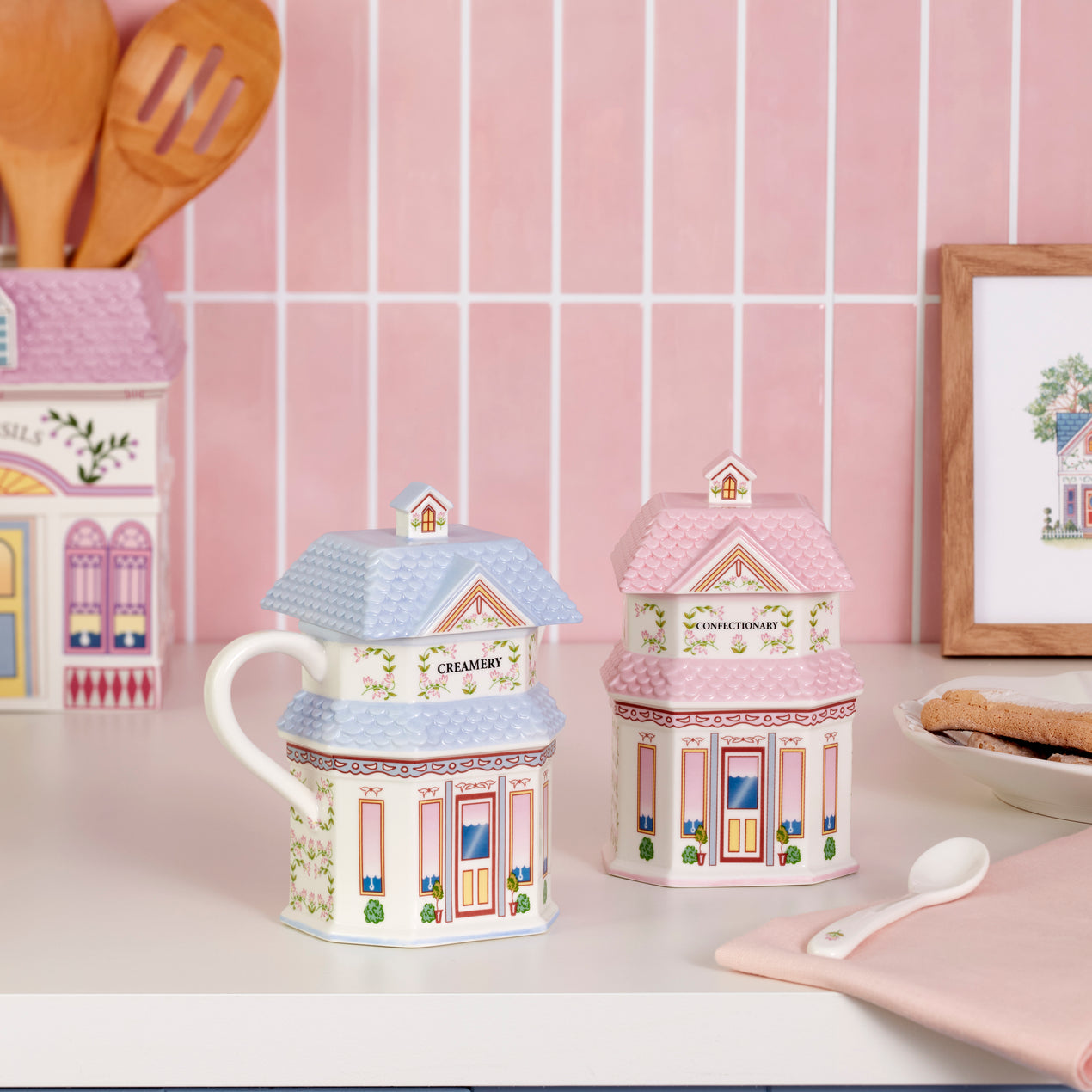 DTOC Lenox Village Sugar & Creamer