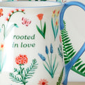 First Blooms Mugs S/2, Blue
