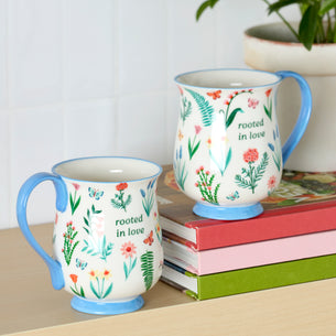 First Blooms Blue Mugs - Set of 2