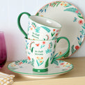 First Blooms Mugs S/2, Green