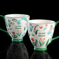 First Blooms Mugs S/2, Green