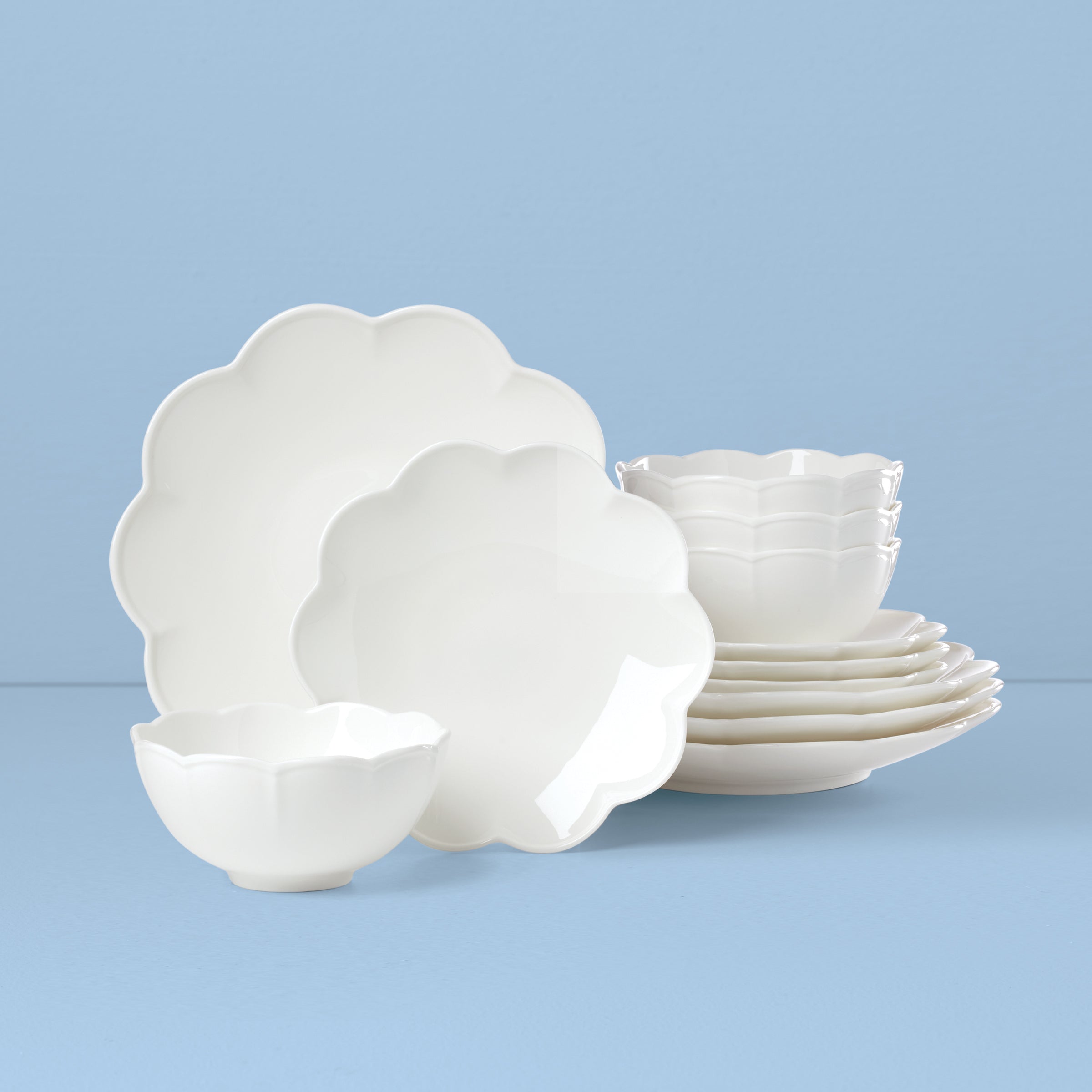 Studio 1414 Scallop 12-Piece Dinnerware Set – Lenox Corporation
