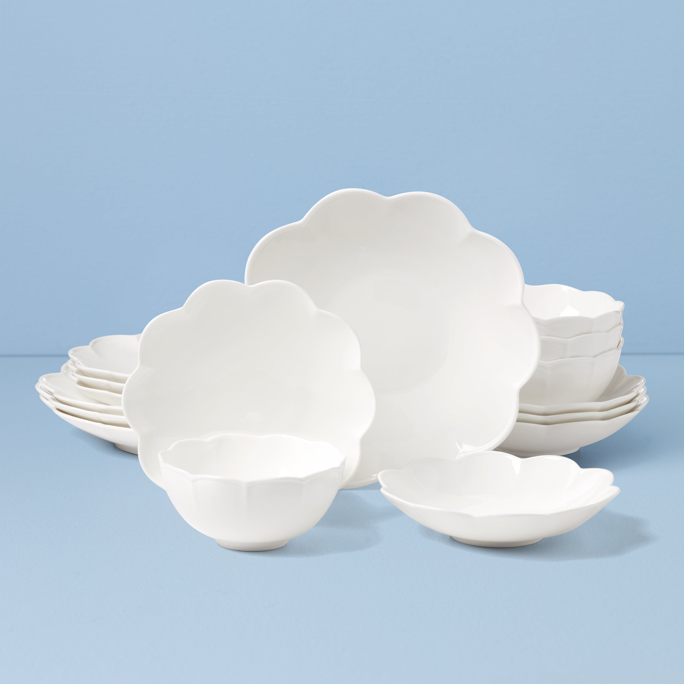 Studio 1414 Scallop 16-Piece Dinnerware Set – Lenox Corporation