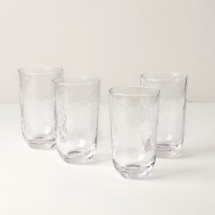 Homespun Clear Tall Tumbler - Set Of 4