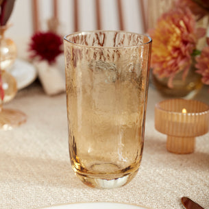 Homespun Amber Tall Tumbler - Set Of 4
