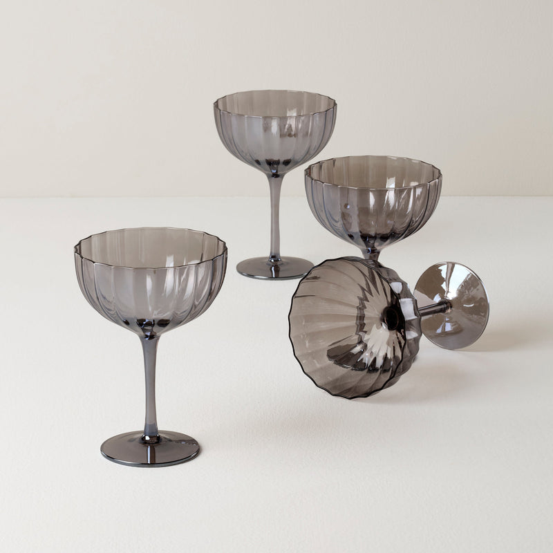 Curva Luxe Coupe Glasses, Set of 4