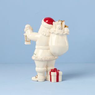 Santa with Lantern Figurine