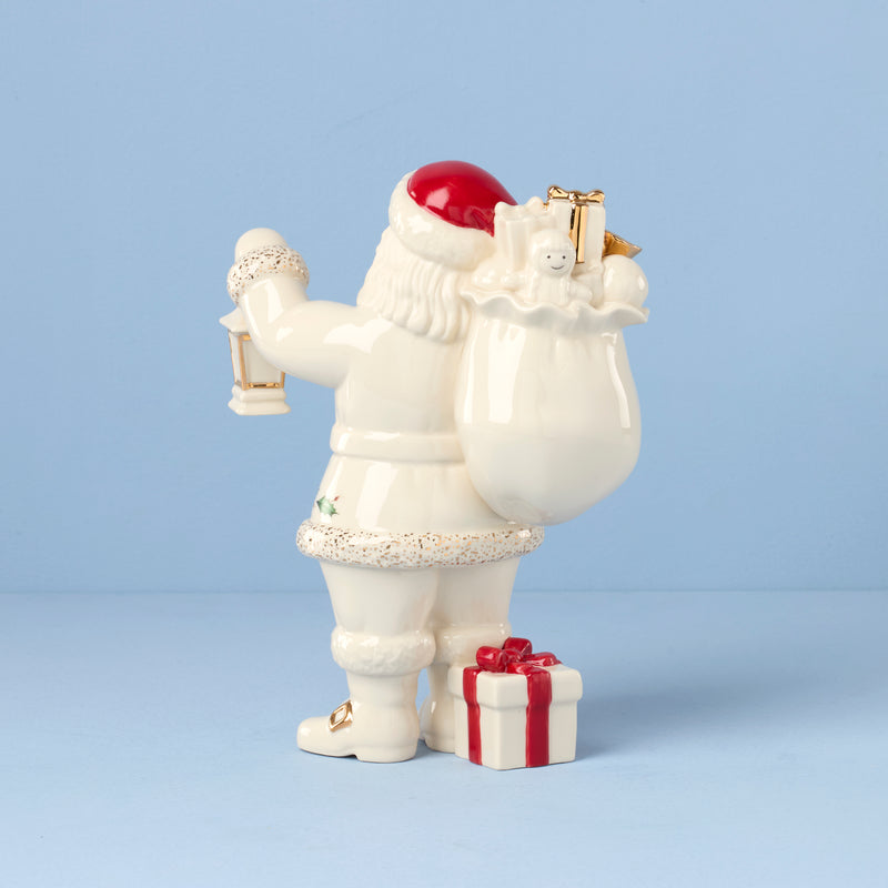 Santa with Lantern Figurine