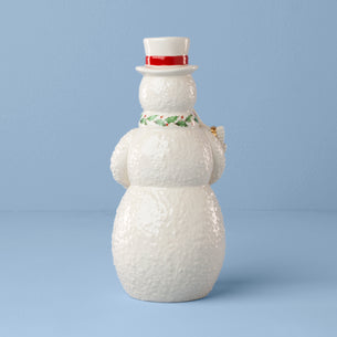 Snowman With Gingerbread House Figurine