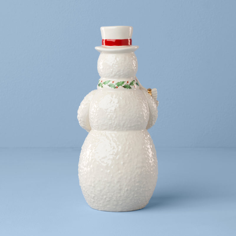 Snowman With Gingerbread House Figurine