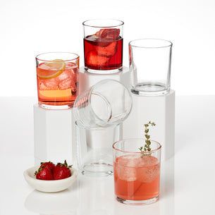 24 Seven Clear Medium Tumblers, Set of 6
