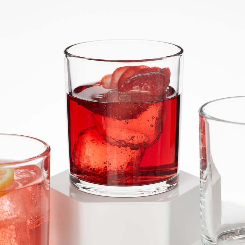24 Seven Clear Medium Tumbler, S/6