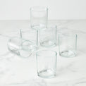 24 Seven Clear Medium Tumbler, S/6