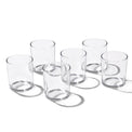 24 Seven Clear Medium Tumbler, S/6