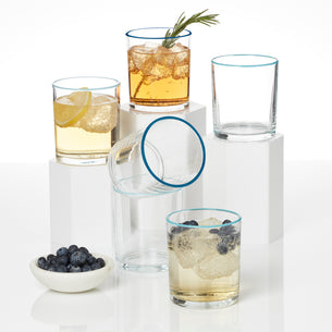 24 Seven Turquoise Medium Tumblers, Set of 6