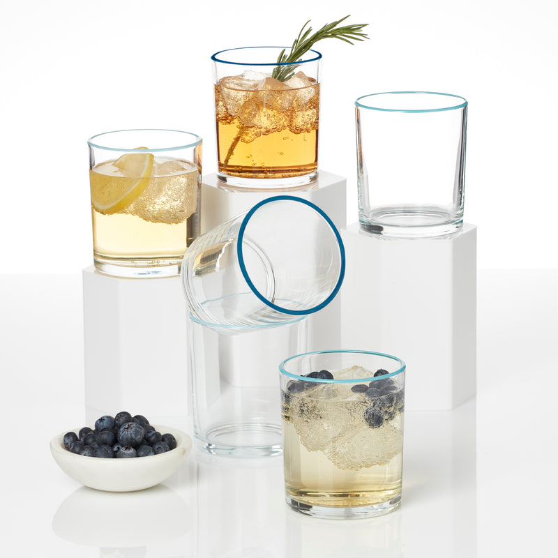 24 Seven Turquoise Medium Tumbler, S/6