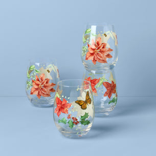 Butterfly Meadow Holiday Stemless S/4