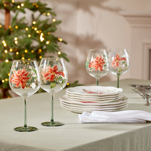 Butterfly Meadow Holiday Wine Glasses, Set Of 4