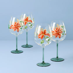 Butterfly Meadow Holliday Balloon Glasses - Set Of 4