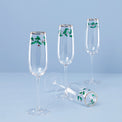 Holiday Decal Flutes S/4