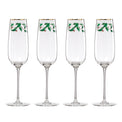 Holiday Decal Flutes S/4