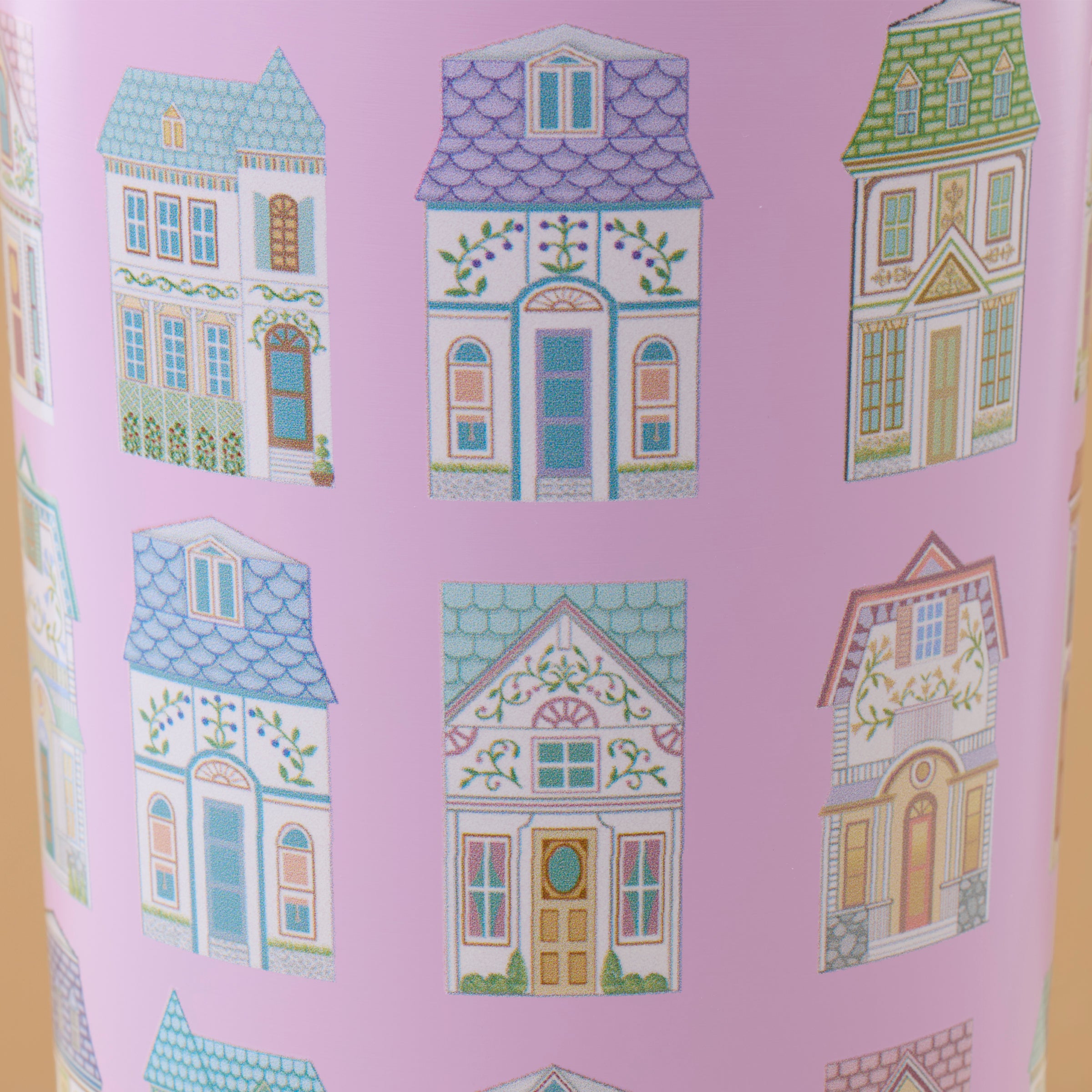 Lenox Spice Village 24oz Purple Water Bottle with House Cap