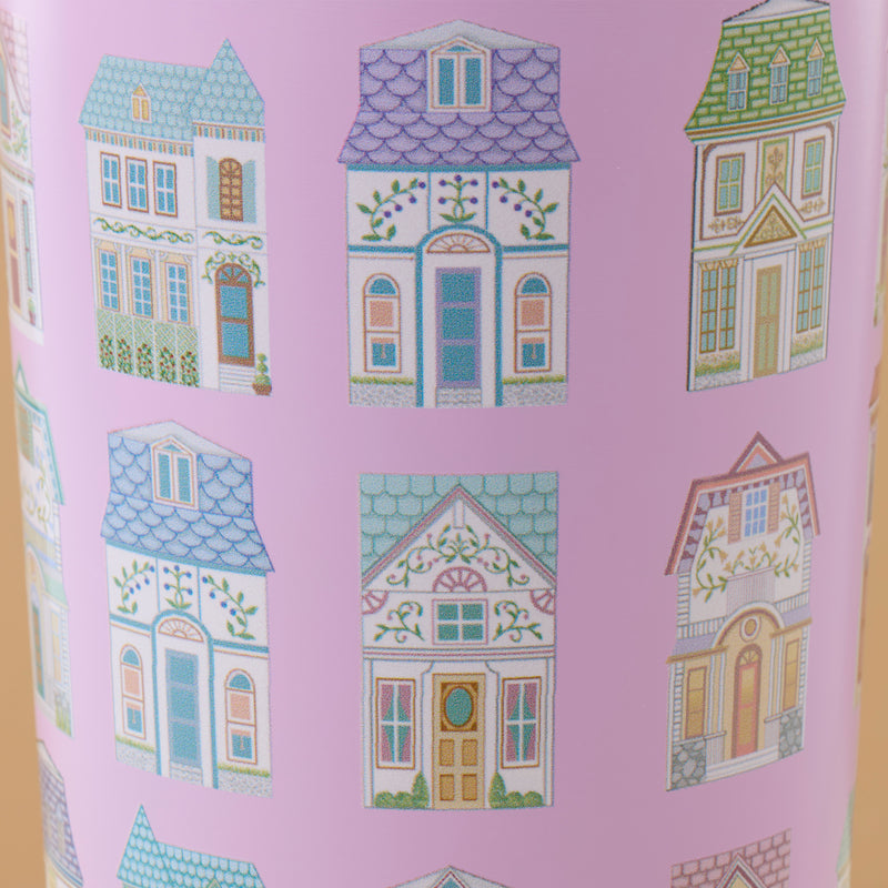 Lenox Spice Village 24oz Purple Water Bottle with House Cap