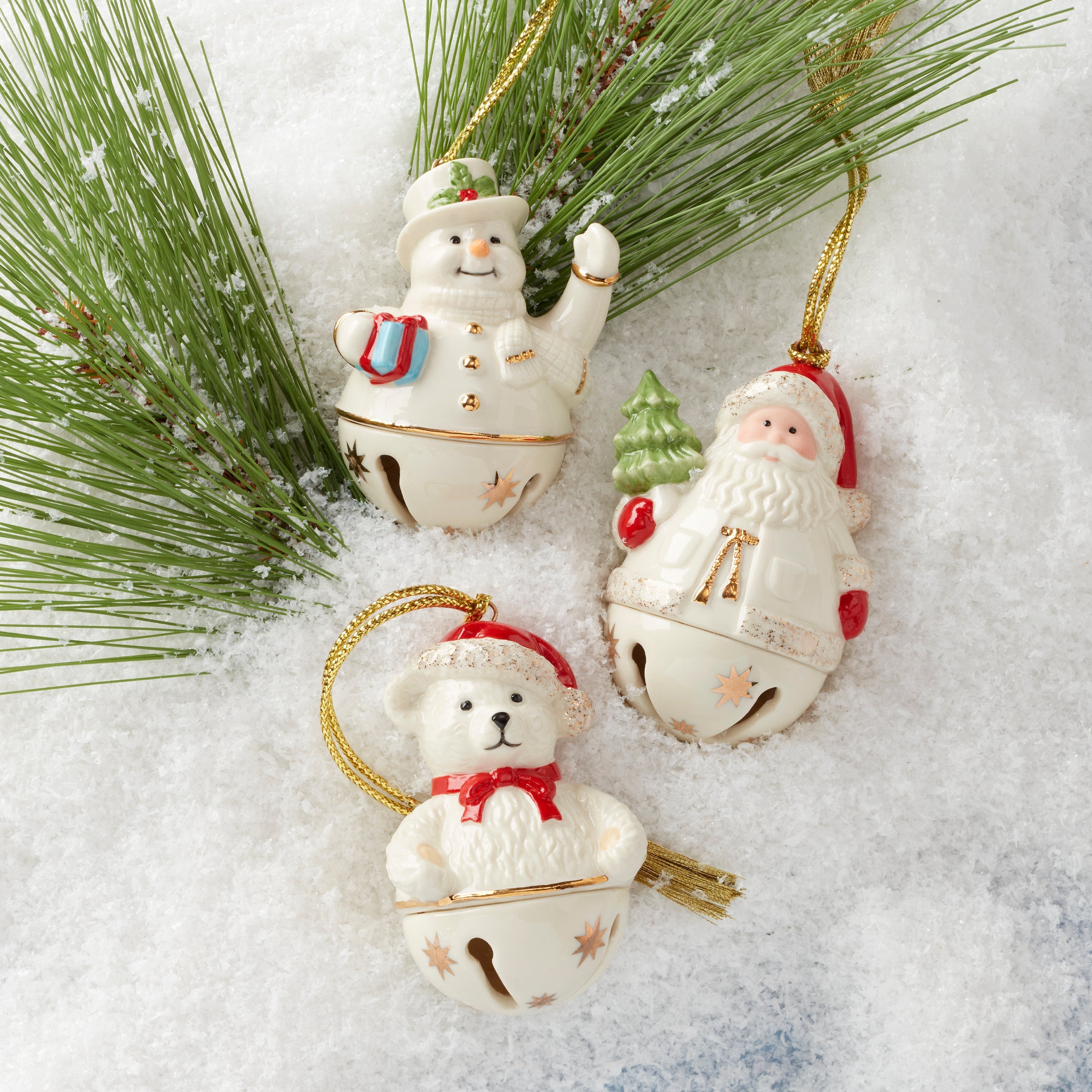 Jingle Bell Ornaments, Set of 3 – Lenox Corporation