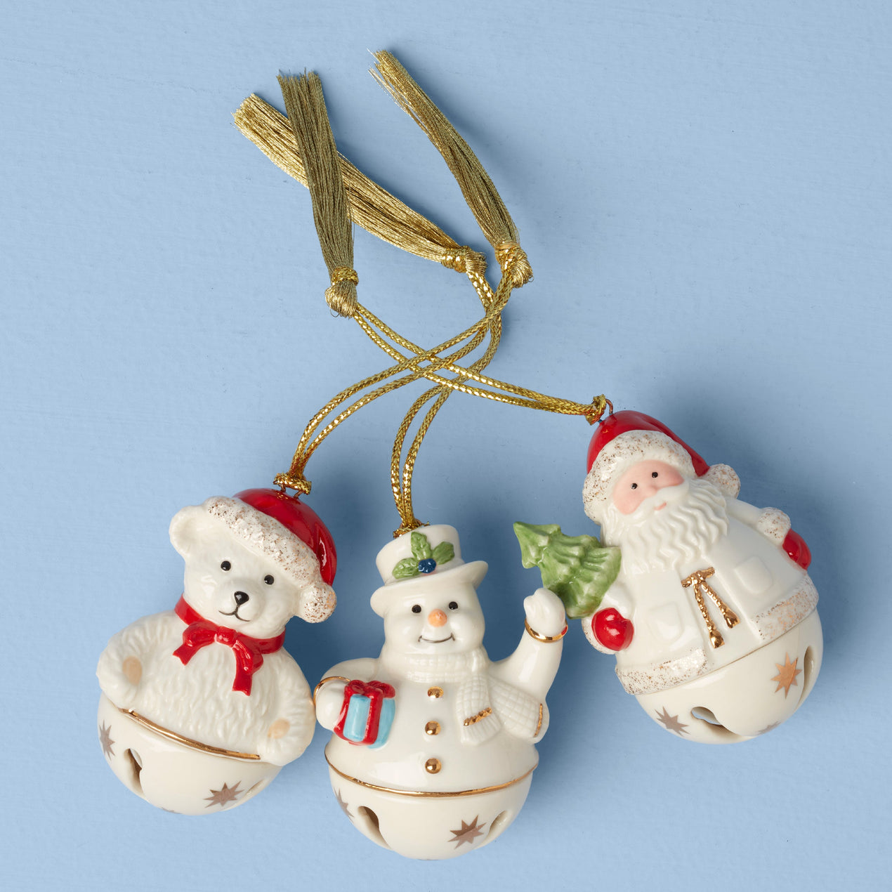 Jingle Bell Ornaments, Set Of 3