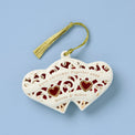 Personalized Two Hearts One Love Ornament