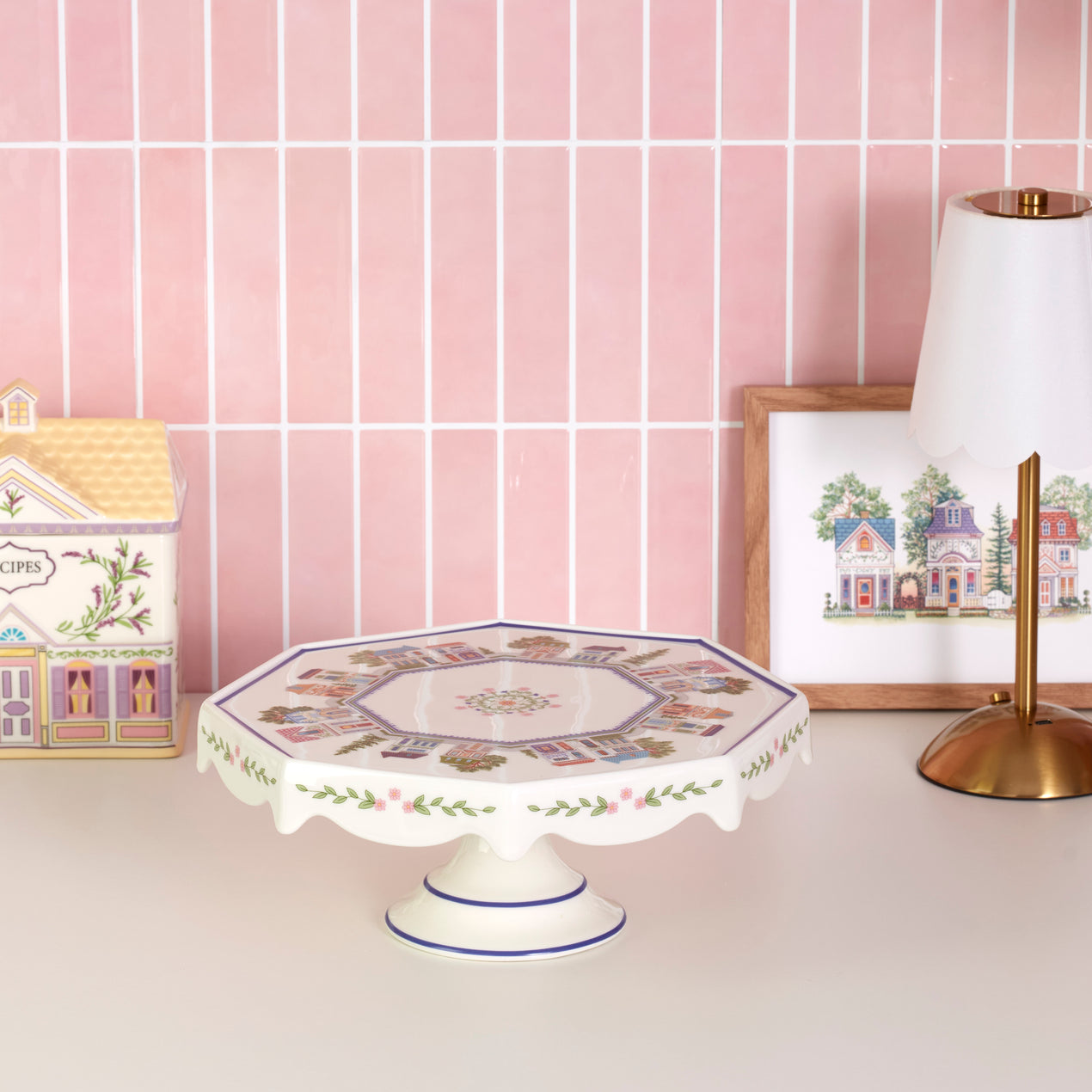 DTOC Lenox Village Cake Plate