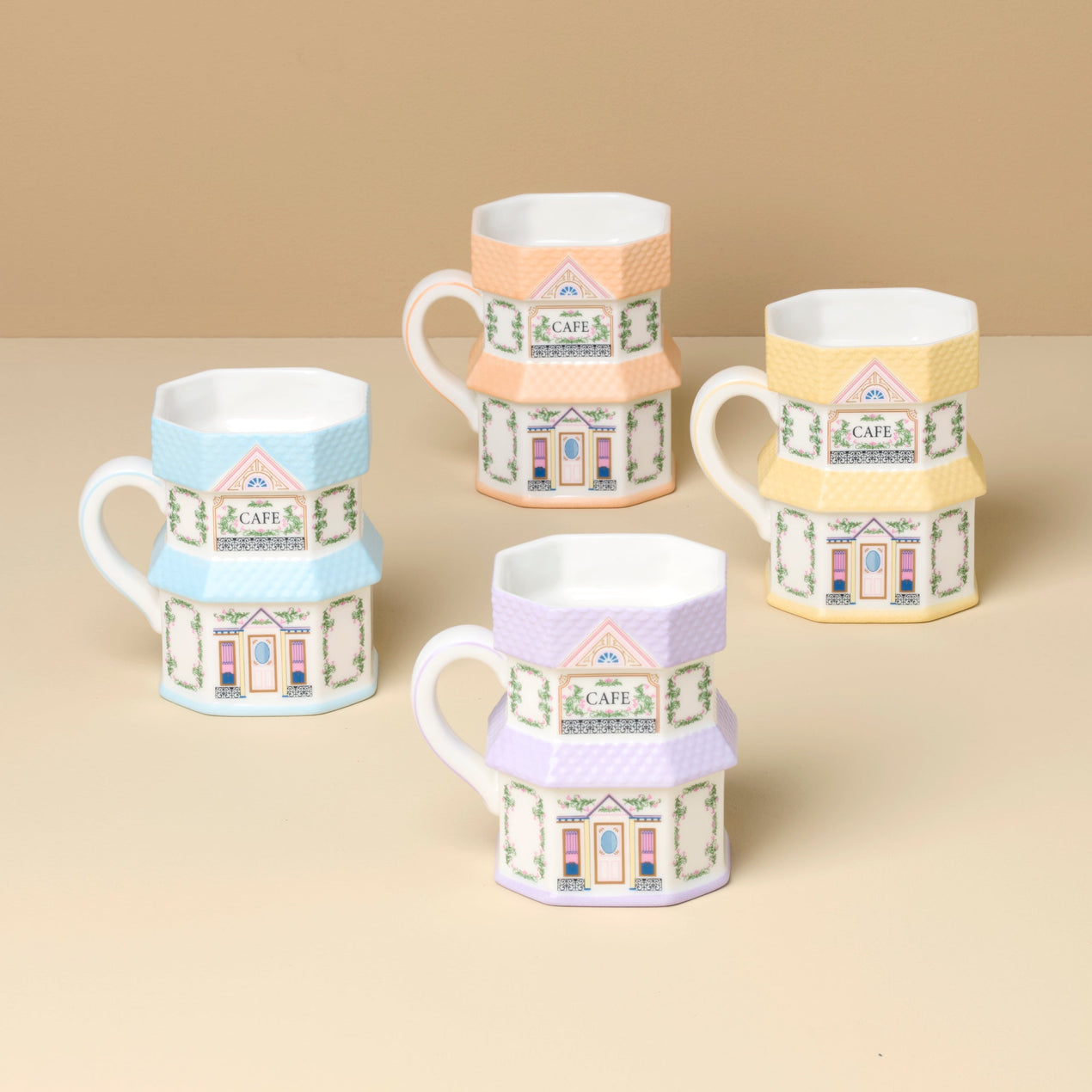 DTOC Lenox Village Mugs S/4