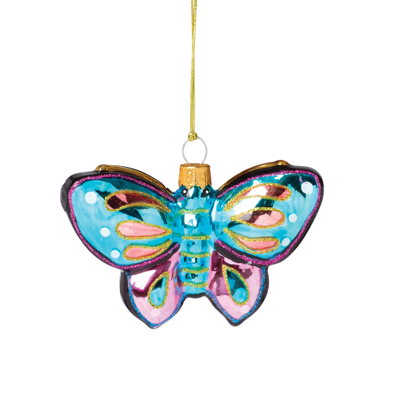 Blown Glass Butterfly Ornament