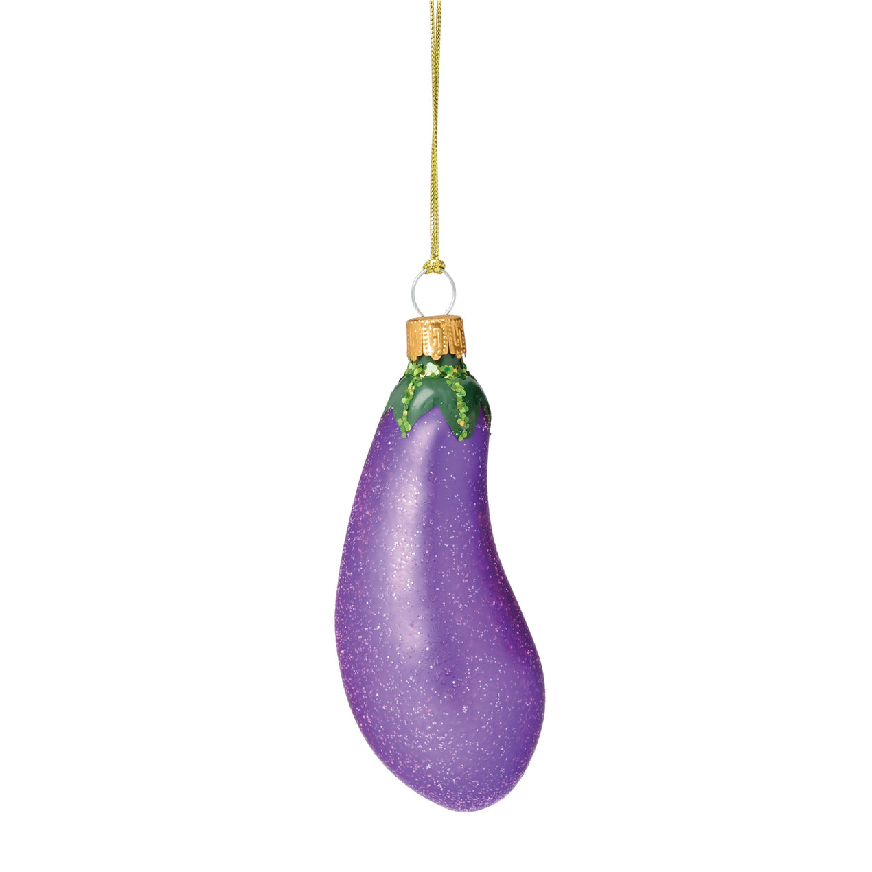 Blown Glass Eggplant Ornament