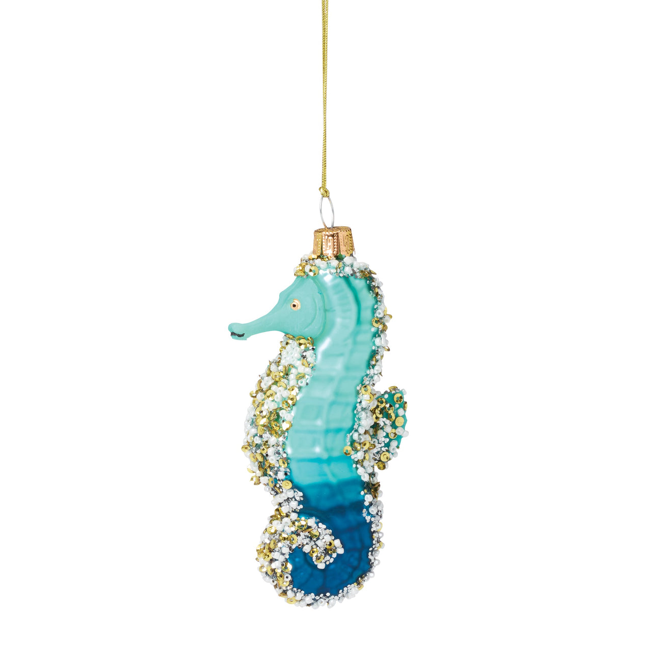 Blown Glass Sea Horse Ornament