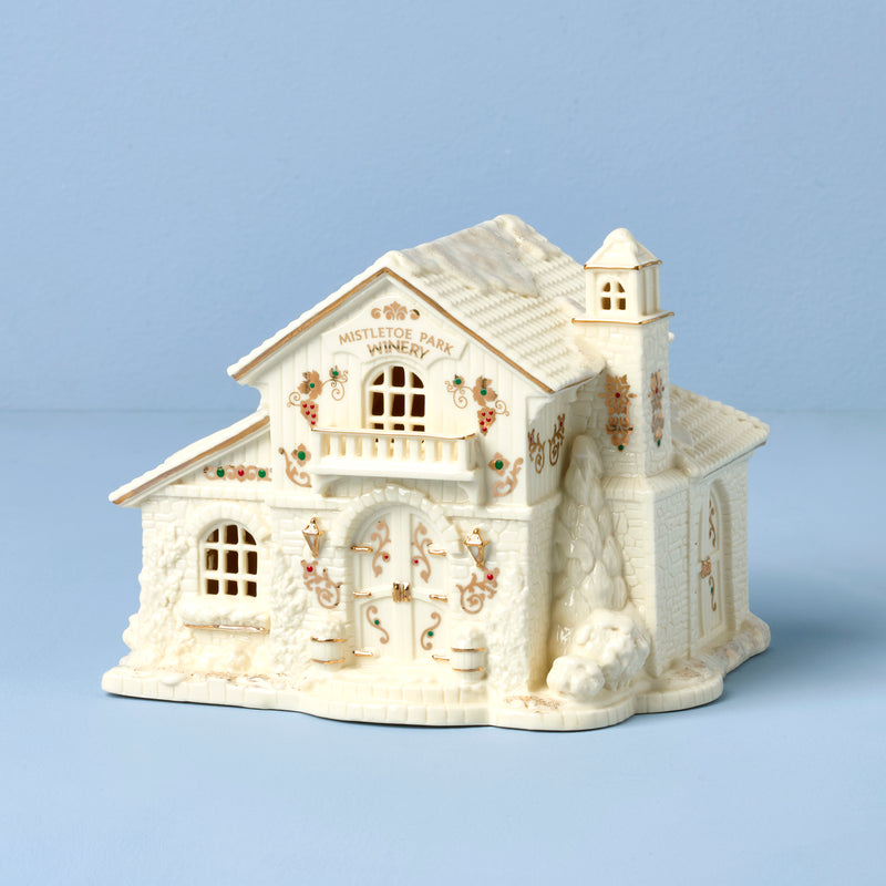 Mistletoe Park Lit Winery Figurine