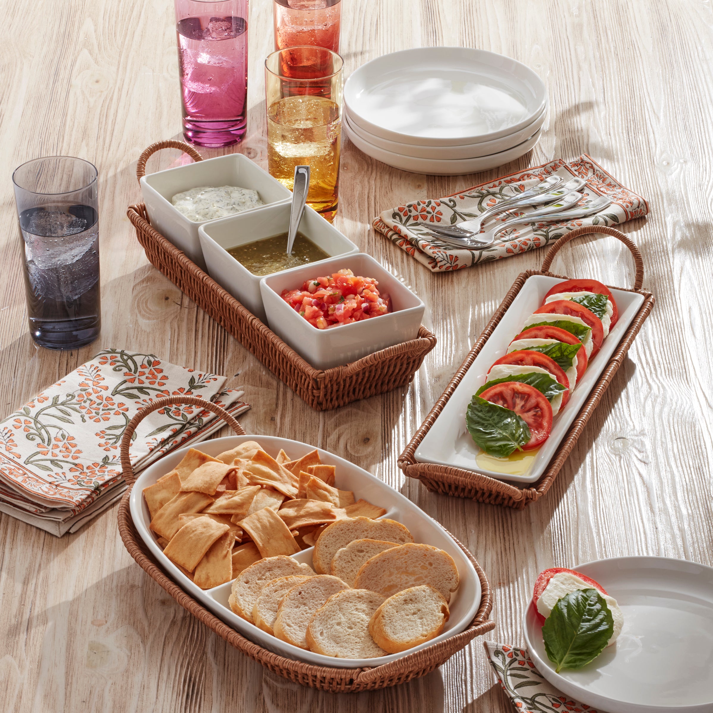 Willow & White, Hors D'Oeuvres Tray with Server – Lenox Corporation