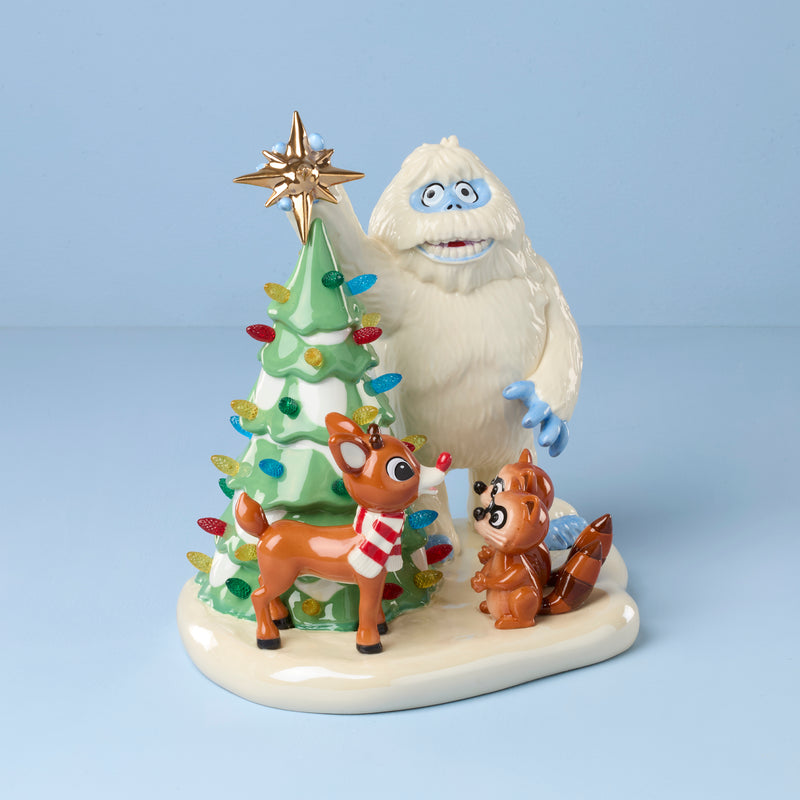 Rudolph and Bumble Lit Figurine