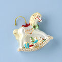 2026 Blown Glass Baby's 1st Christmas Rocking Horse Ornament