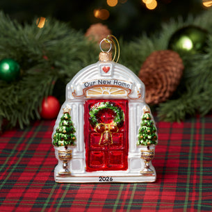 2026 Retro Blown Glass Our 1st Christmas Wedding Ornament