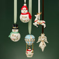 Snowman Hot Air Balloon Ornament