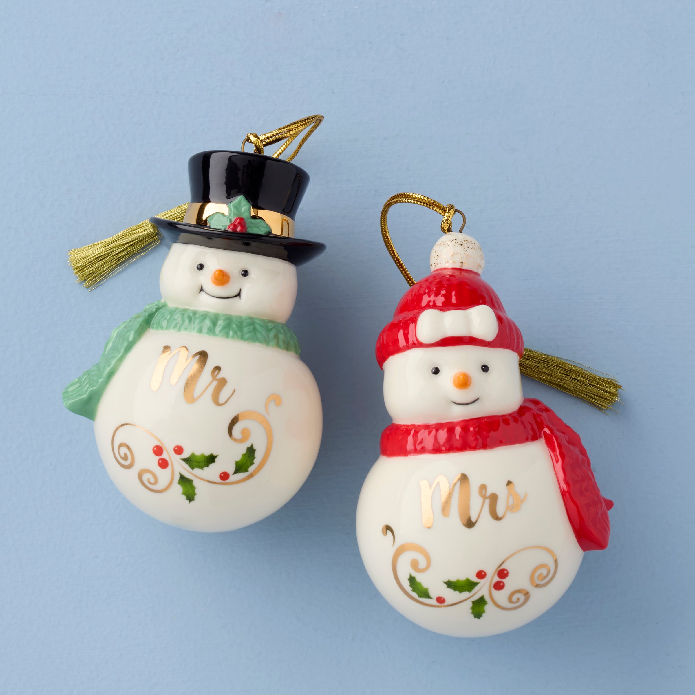 Mr & Mrs Snowman Ornaments – Lenox Corporation